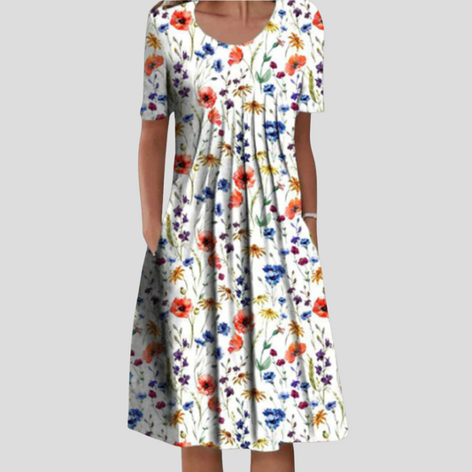 Eira™ – Elegantes Kleid mit Blumenmuster und Bauchabdeckung