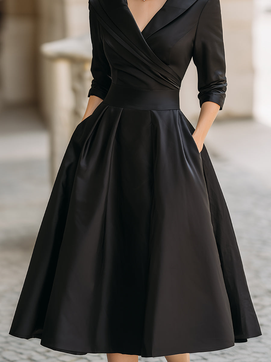 Lea™ - Elegantes Midikleid mit Dezentem Glanz