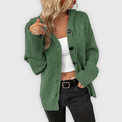 Chivana™ - Stylischer & Schicker Langarm-Hoodie mit Knopfleiste