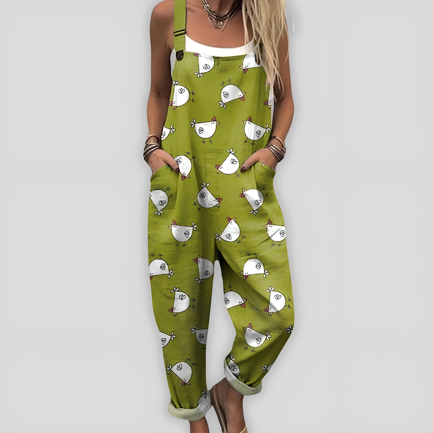 Faye™ – Bequemer und Stilvoller Jumpsuit mit Lockerer Passform