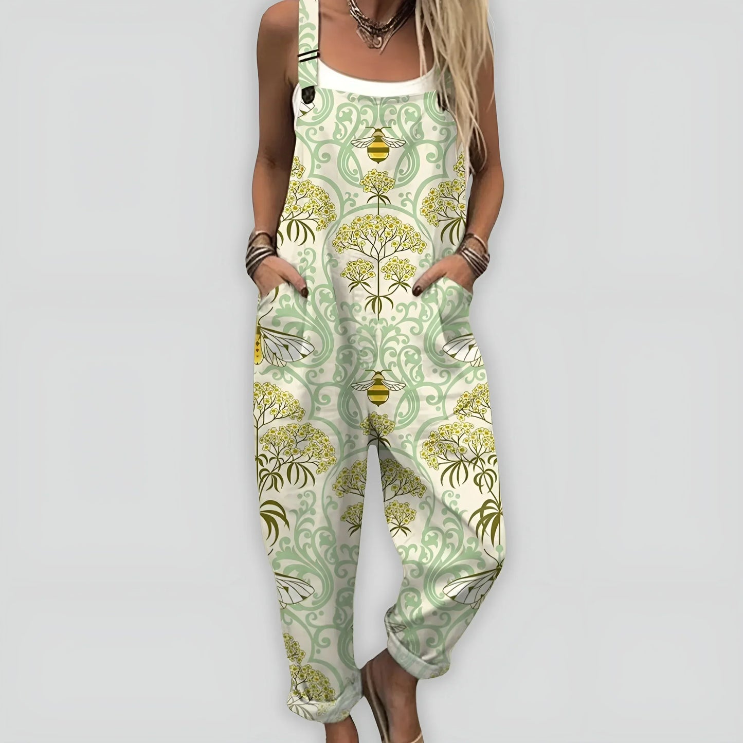Faye™ – Bequemer und Stilvoller Jumpsuit mit Lockerer Passform