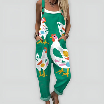 Faye™ – Bequemer und Stilvoller Jumpsuit mit Lockerer Passform