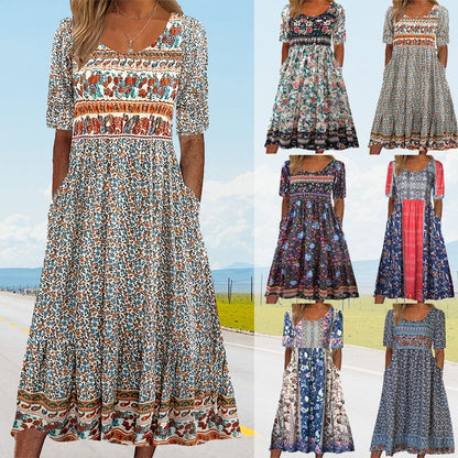 Sandra™ – Elegantes Boho-Kleid mit Print für Damen
