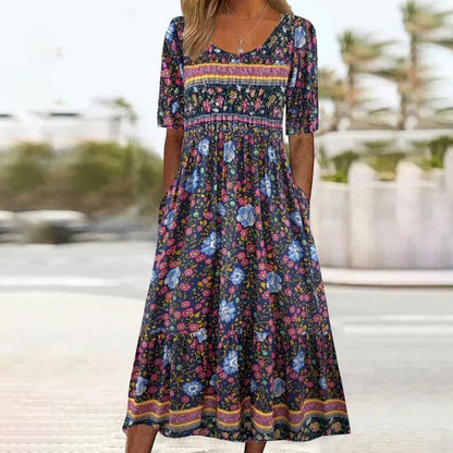 Sandra™ – Elegantes Boho-Kleid mit Print für Damen
